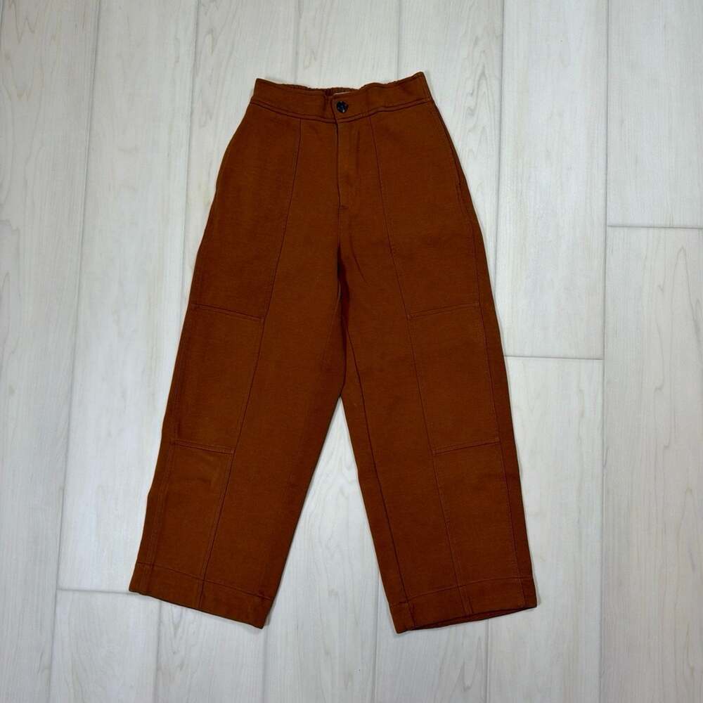 Urban Outfitters BDG Small Rust Brown Seamed High Rise Wide Leg Casual Trousers